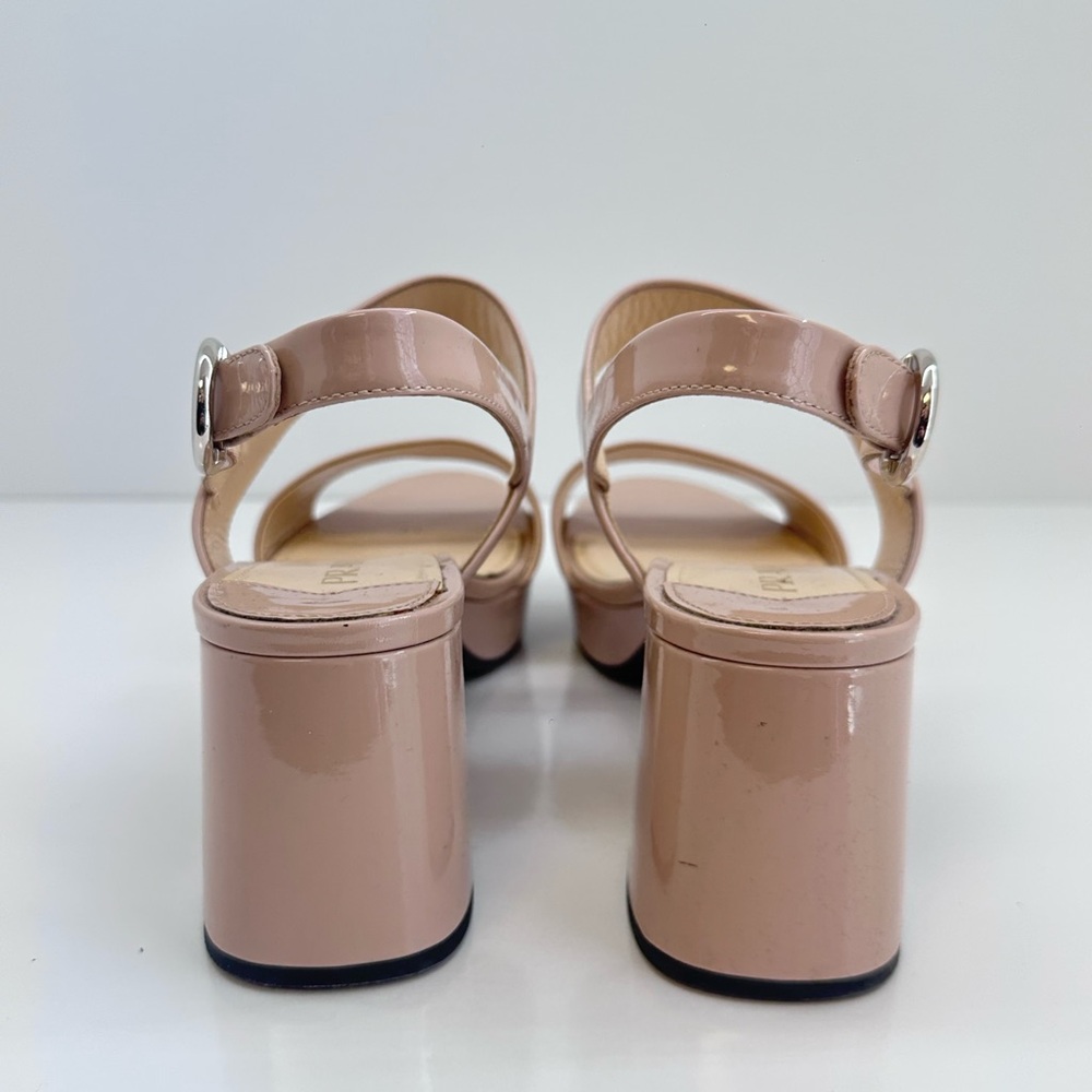 Prada Cream Platform Sandals with Chic Ankle Strap - Picture 2 of 7